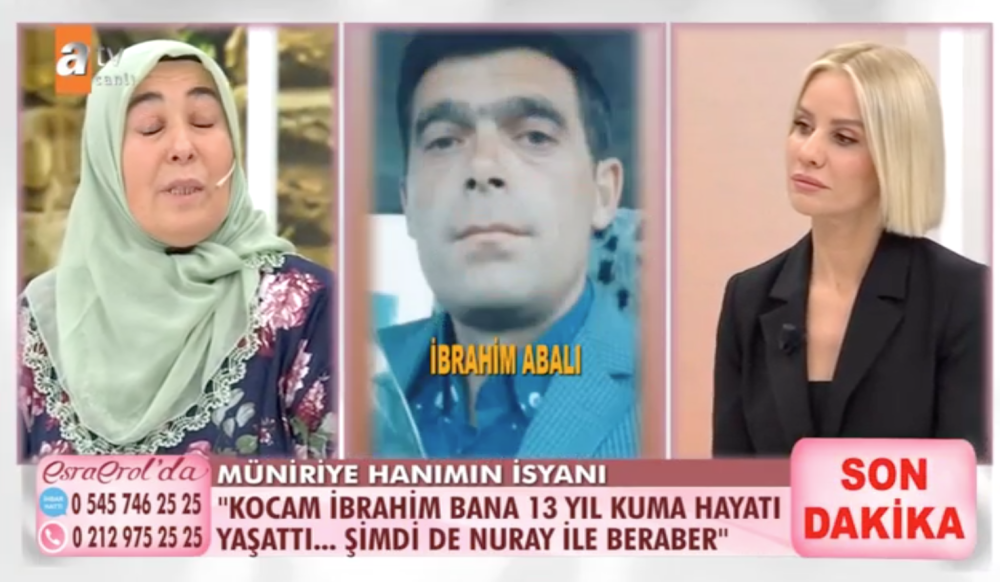 esra erol da muniriye abali kimdir muniriye abali olayi nedir ibrahim abali kimdir ibrahim abali olayi nedir